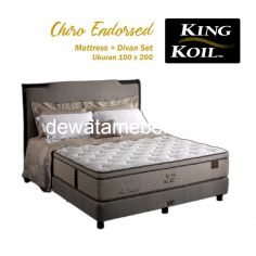 Tempat Tidur Set Ukuran 100 - KING KOIL Chiro Endorse 100 Set  - FREE Mattress Protector